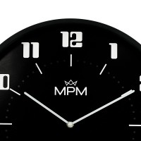 Nástenné hodiny MPM, 4206 retro čierna 